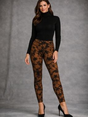 No Boundaries Black & Brown Tie-Dye High Waist Leggings